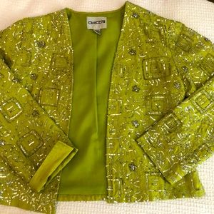 CHICOS SIZE 1 beaded jacket